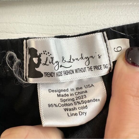 Lily & Londyn's button biker shorts under dresses back blue girls size 6 - Picture 8 of 10